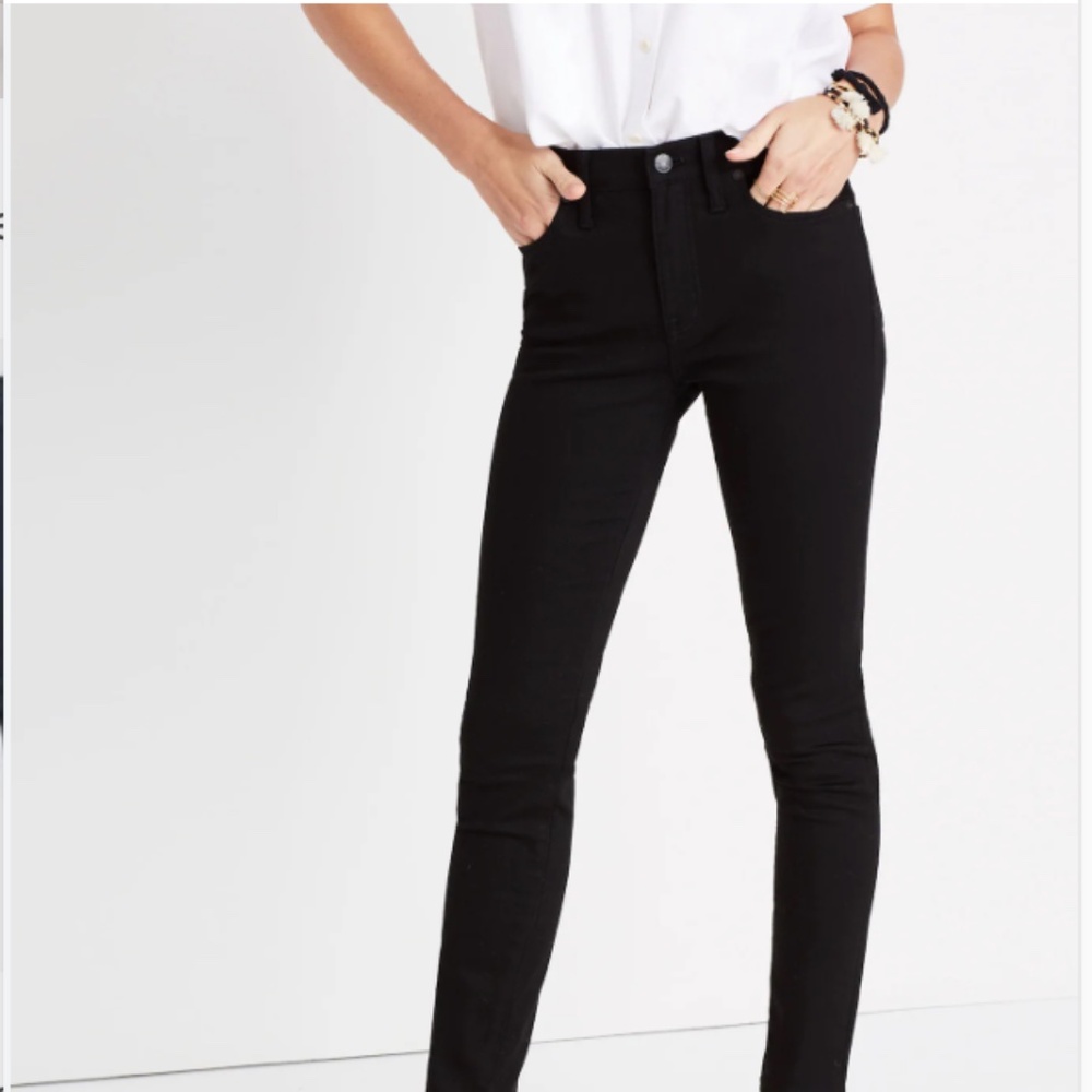 Madewell 9" High Rise Skinny Black Jeans